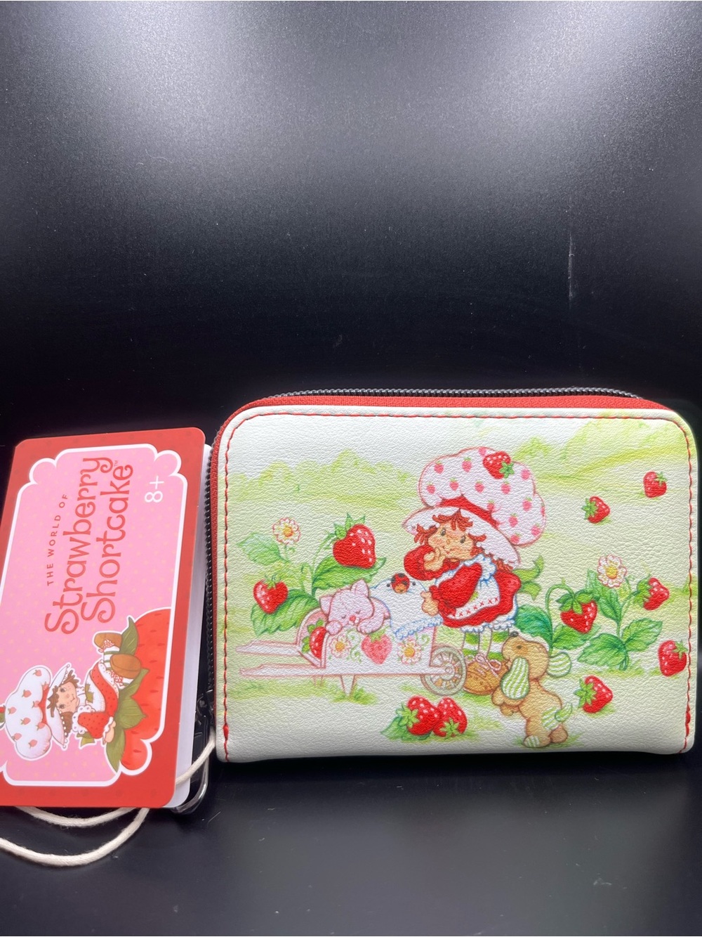 Loungefly Strawberry Shortcake Kids Zip Wallet in White and Red